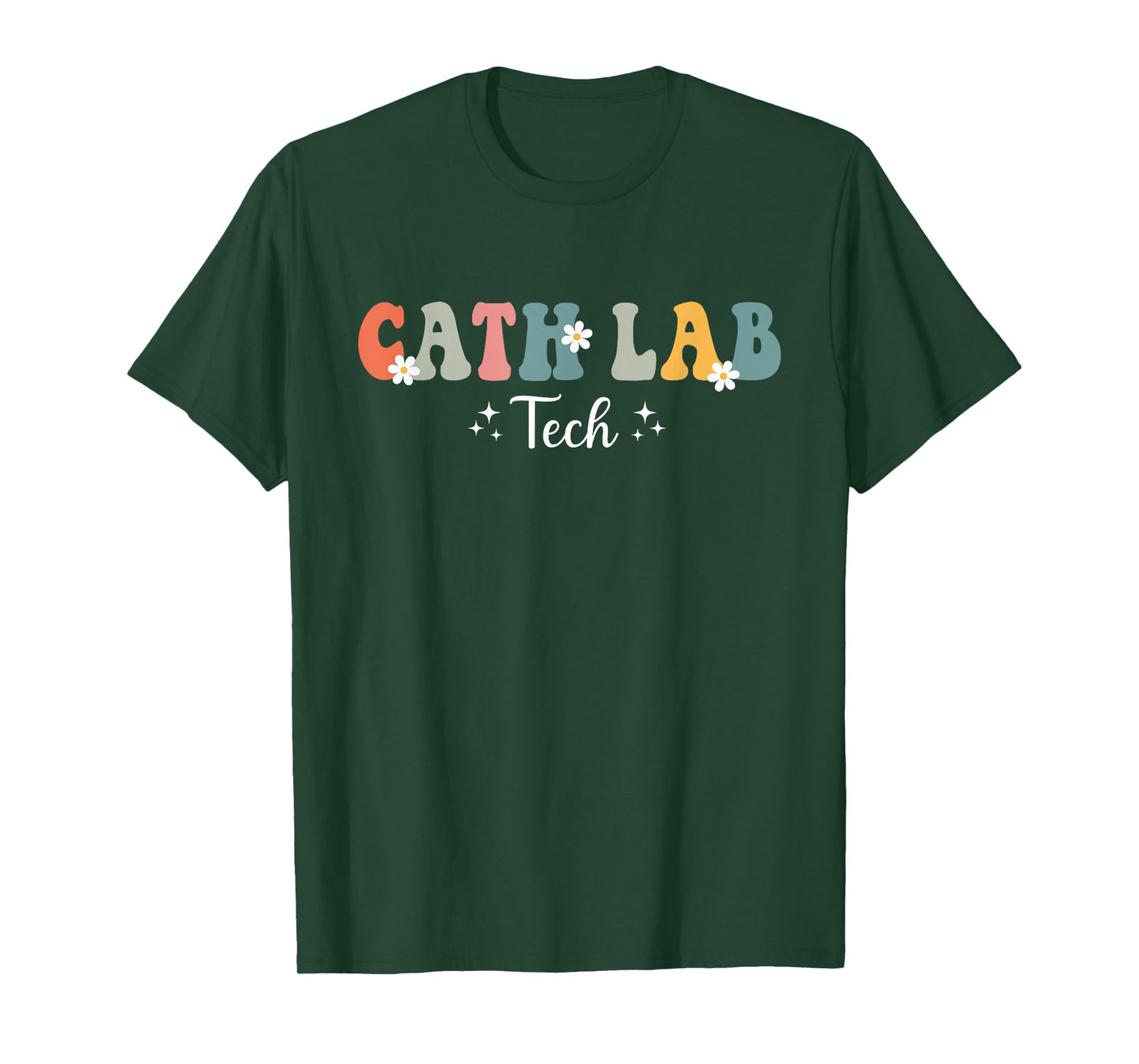 Retro Groovy Cath Lab Tech Cath Lab Technician For Women Men T-Shirt