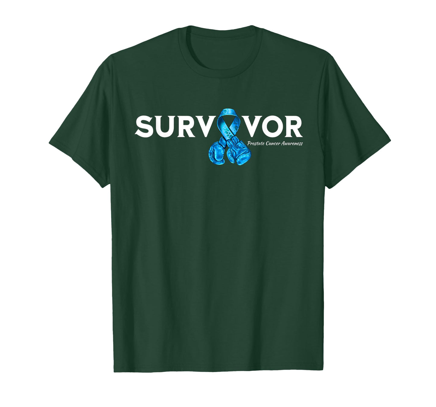 Family Prostate Cancer Awareness Light Blue Ribbon Survivor T-Shirt