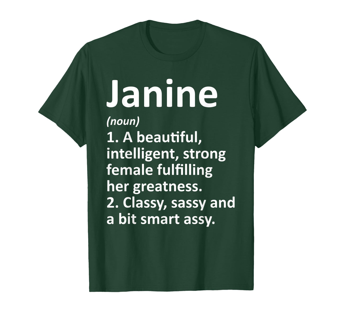 JANINE Definition Personalized Name Funny Christmas Gift T-Shirt