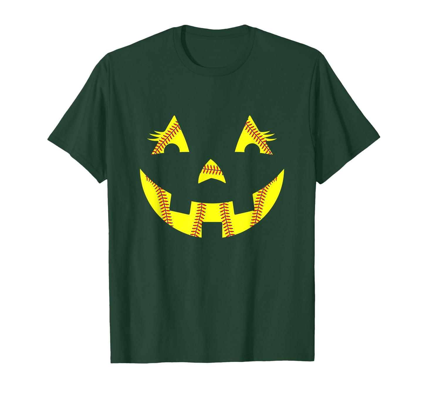 Jack O Lantern Softball Halloween Costume Mom Women Girls T-Shirt