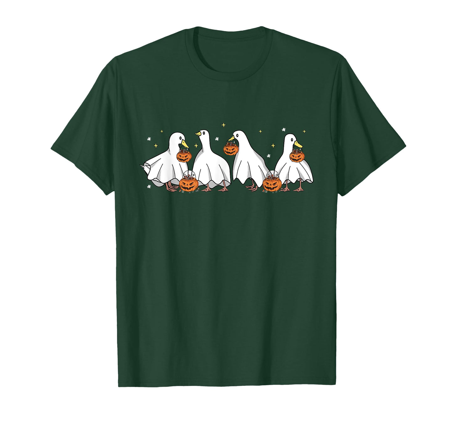 Duck Halloween Cute Ghost Ducks Halloween Farmer Duck Lover T-Shirt
