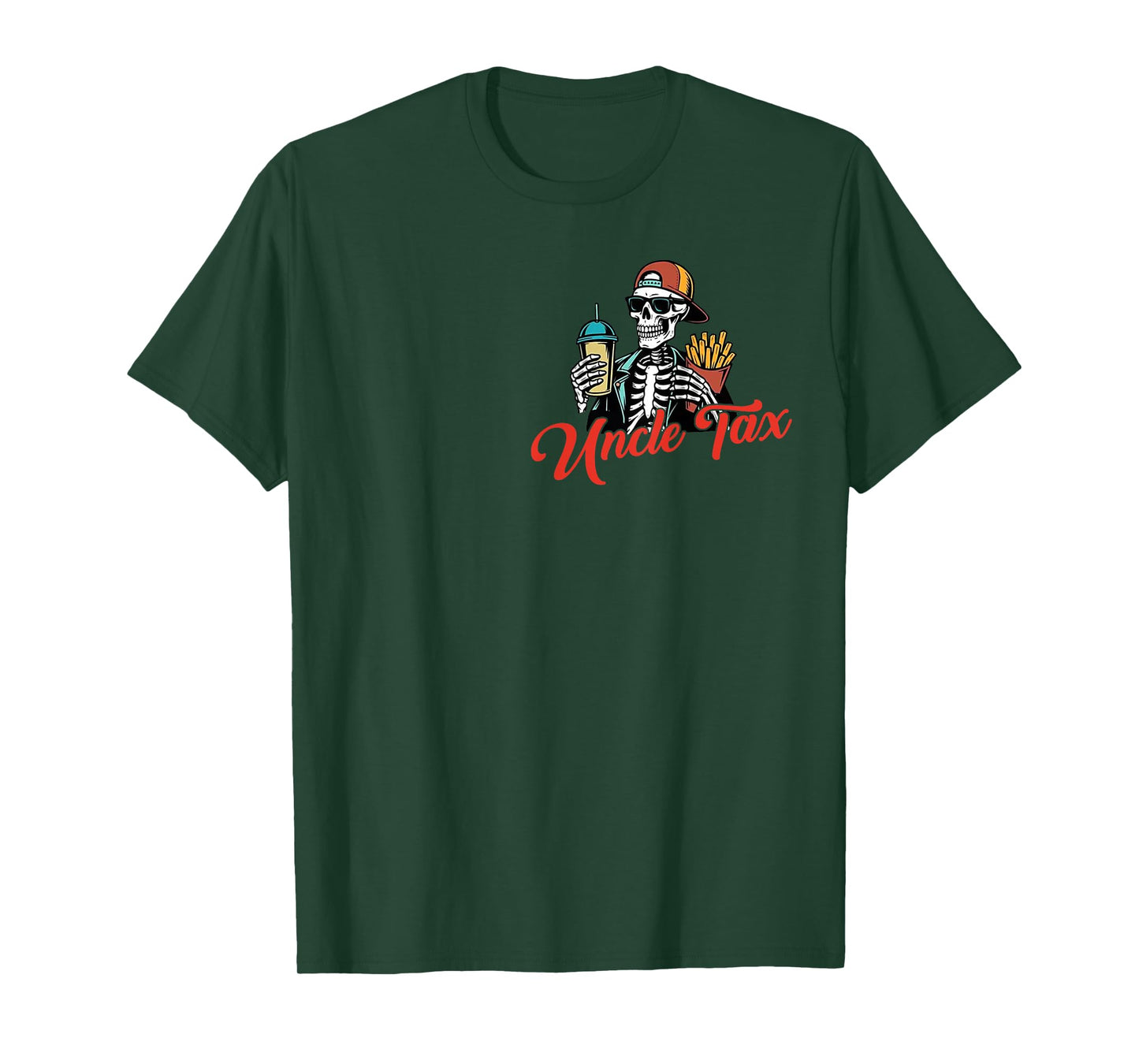 Uncle Tax Making Sure It's Not Poison Skeleton ( 2 SIDES) T-Shirt