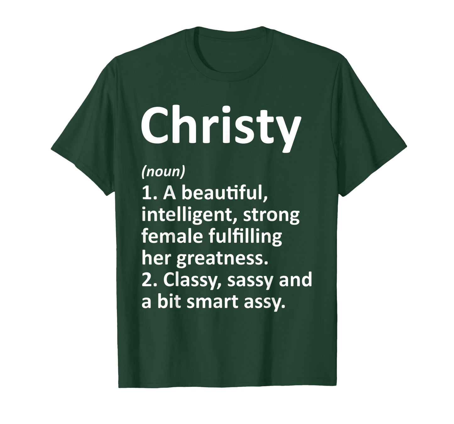CHRISTY Definition Personalized Name Funny Christmas Gift T-Shirt