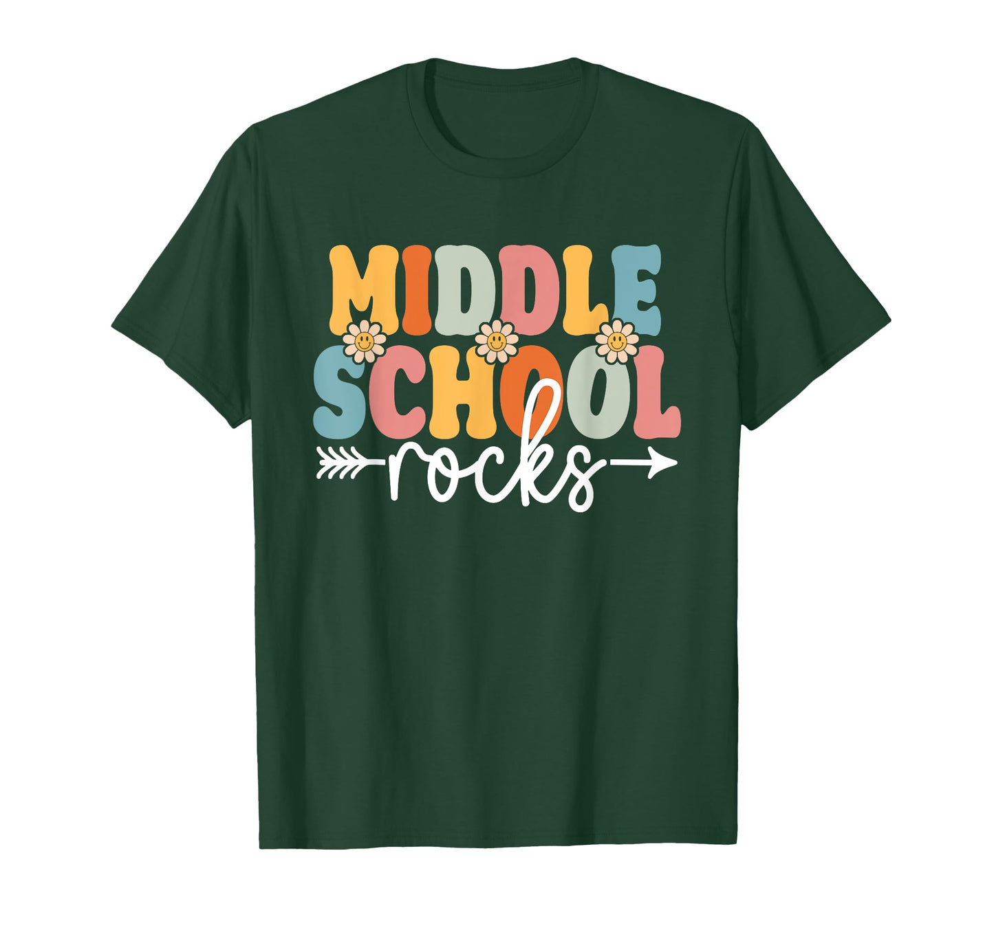 Middle School Rocks Funny Back To School Teachers Students T-Shirt