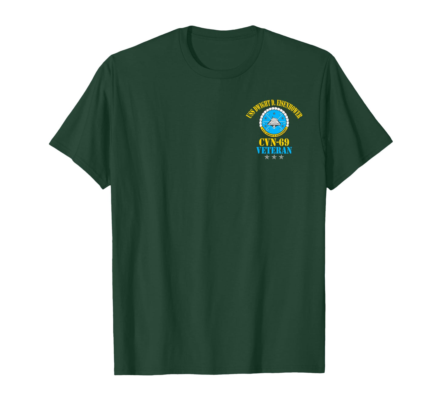 USS Dwight D. Eisenhower CVN-69 Aircraft Carrier Veteran Tee T-Shirt