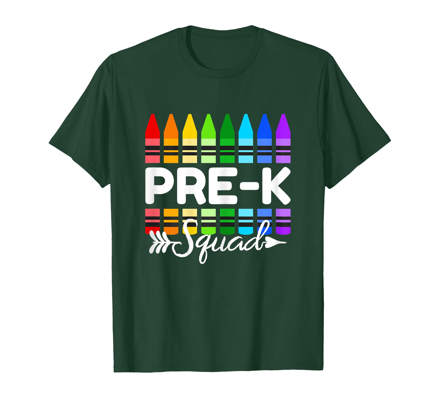 Pre-K Squad Crayon Preschool Teacher Students T-Shirt