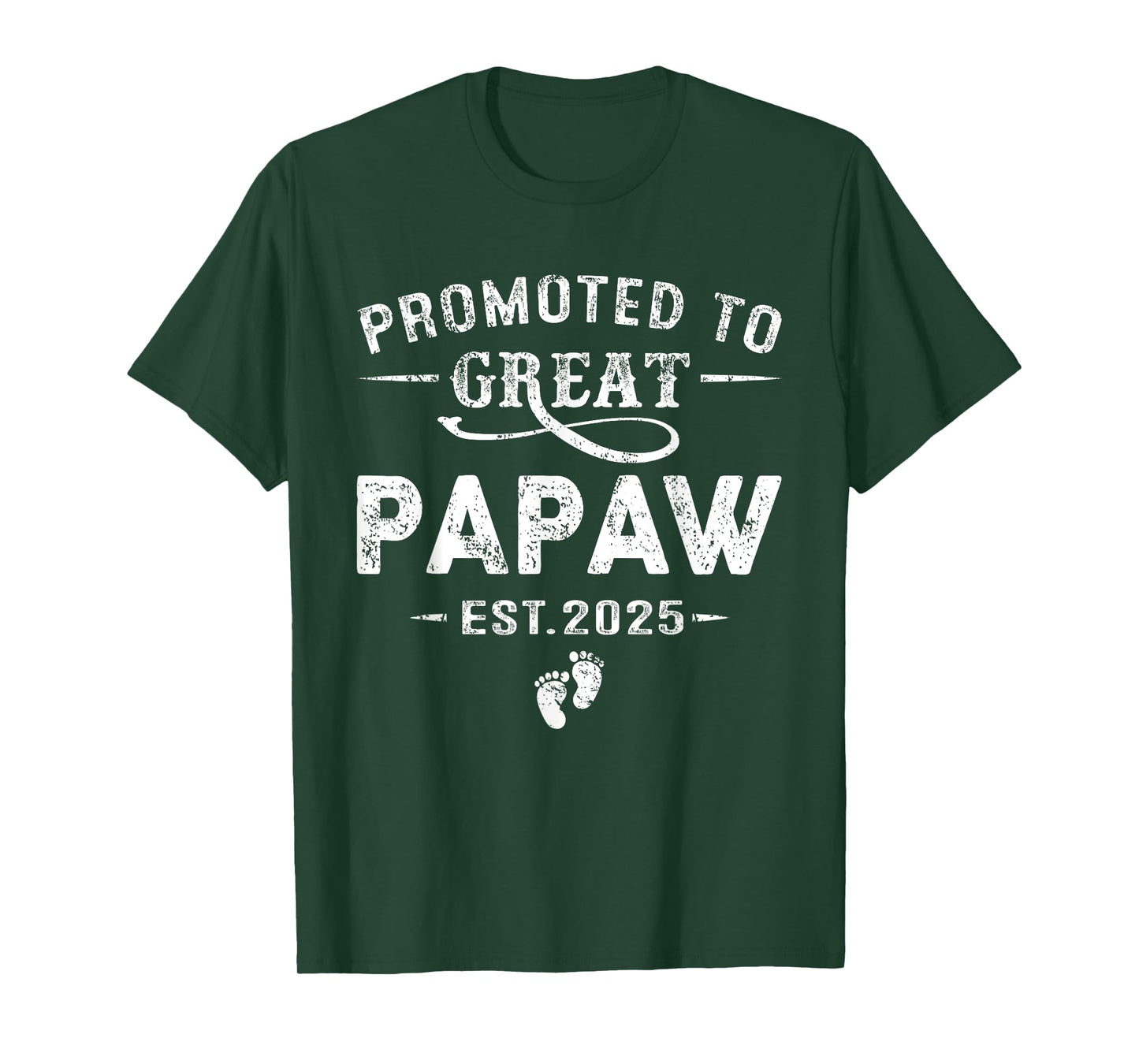 Promoted To Great Papaw Est 2025 Pregnancy Announcement T-Shirt