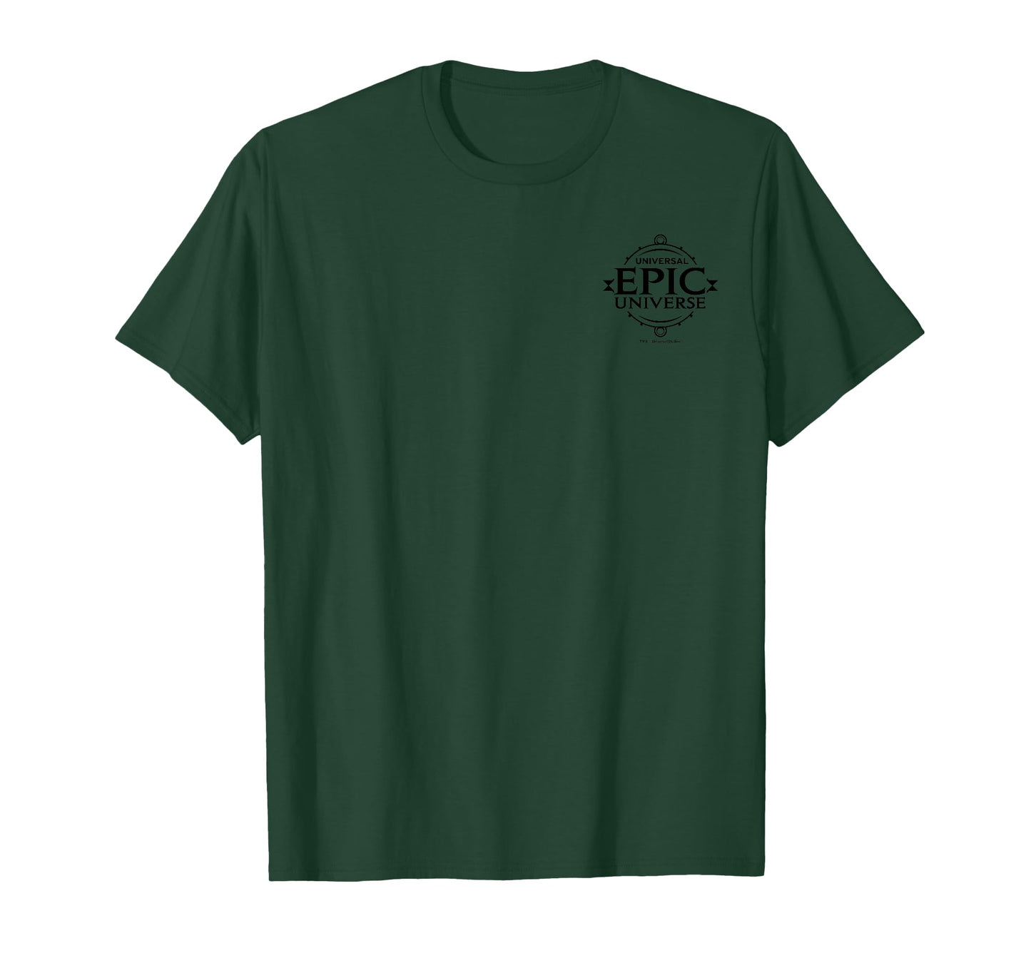 Universal Epic Universe Minimalist Logo Black Pocket Hit T-Shirt