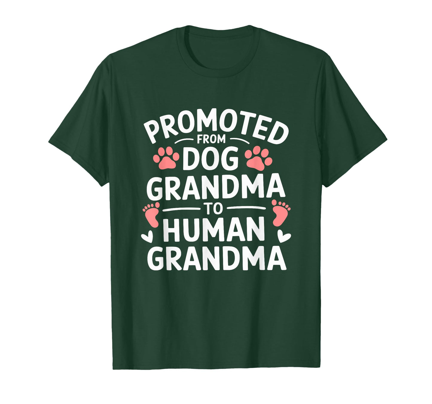 Promoted From Dog Grandma To Human Grandma Funny T-Shirt