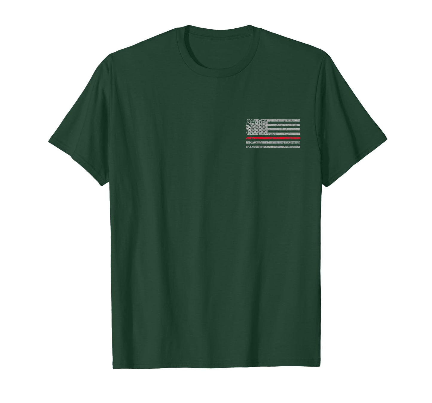 Thin Red Line American USA Flag Fireman Support Firefighter T-Shirt