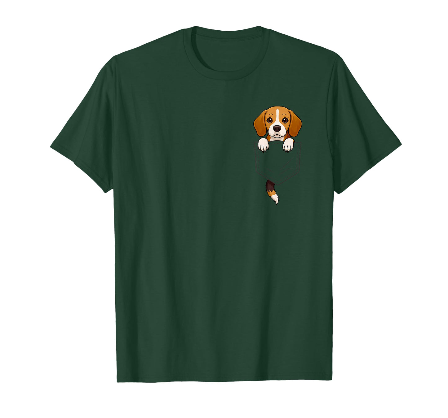 Funny Beagle Peeking in Pocket Animal Dog Lover Pet Mom T-Shirt