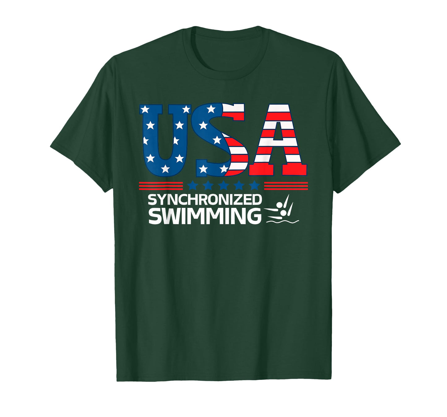 Synchronized Swimming United States Flag USA Sport swimming T-Shirt