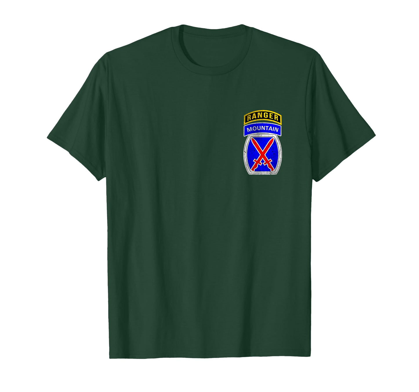 10th Mountain Division Ranger Tab Logo Military Veterans Day T-Shirt