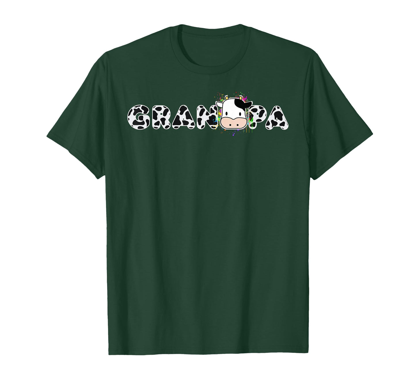 Cow Grandpa Birthday Farm Animals Grandpa Cow Farm Birthday T-Shirt