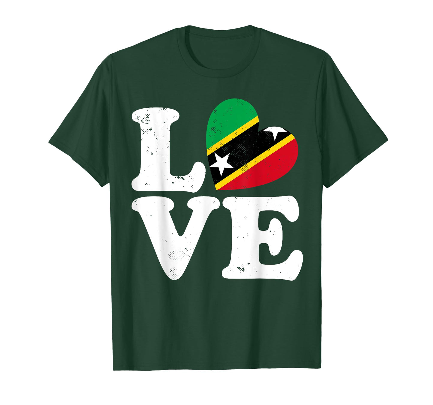 Love Heart St Kitts and Nevis Proud St Kitts and Nevis Flag T-Shirt