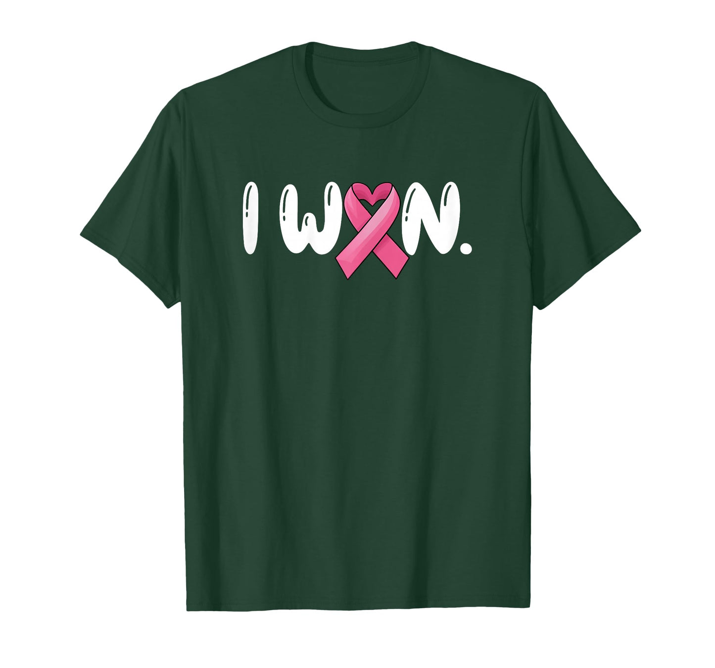 I Won Breast Cancer Awareness Support Pink Ribbon Survivor T-Shirt