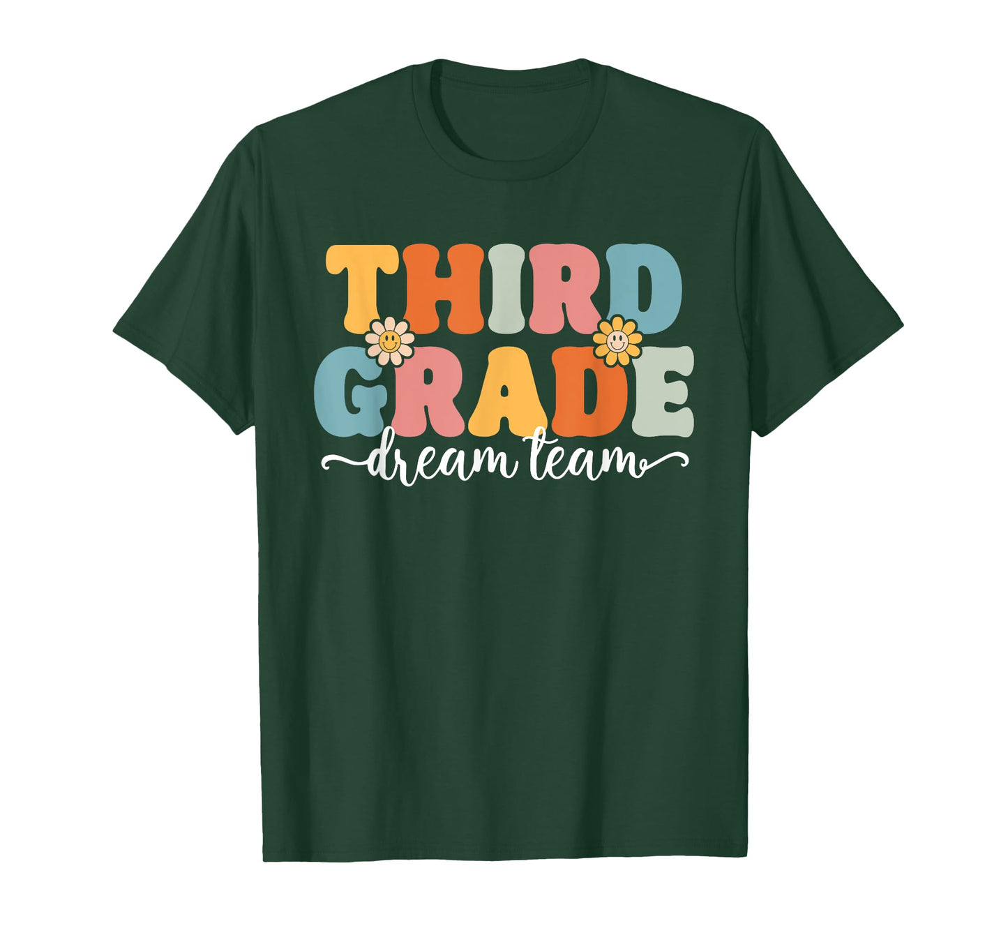 Third Grade Dream Team Back To School Teachers Students T-Shirt for Men Women Kids