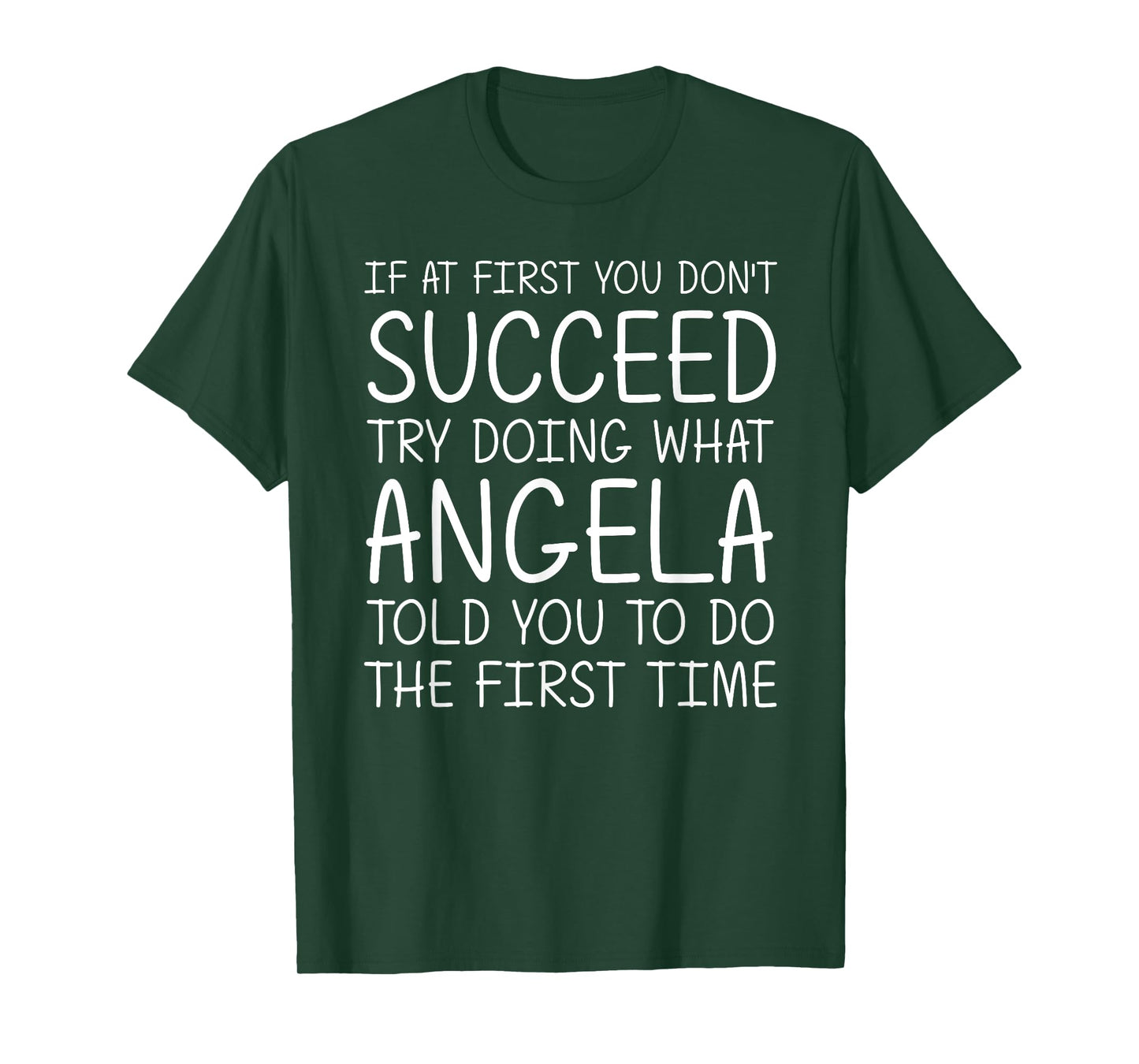 ANGELA Gift Name Personalized Birthday Funny Christmas Joke T-Shirt