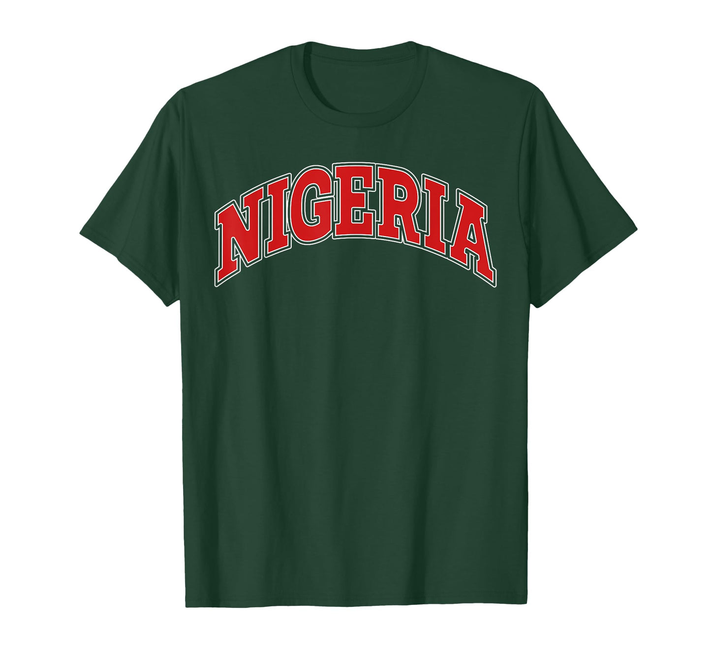 Nigeria College Style Red Throwback Souvenir T-Shirt