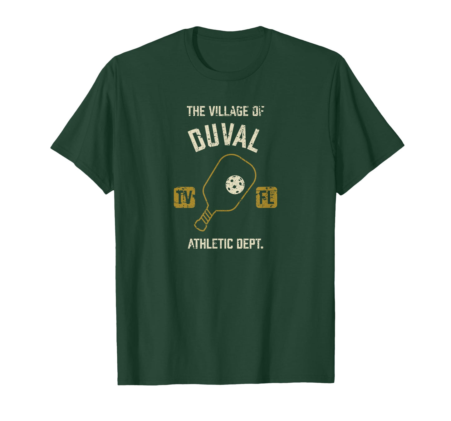 The Village of Duval Pickleball Distressed Design T-Shirt