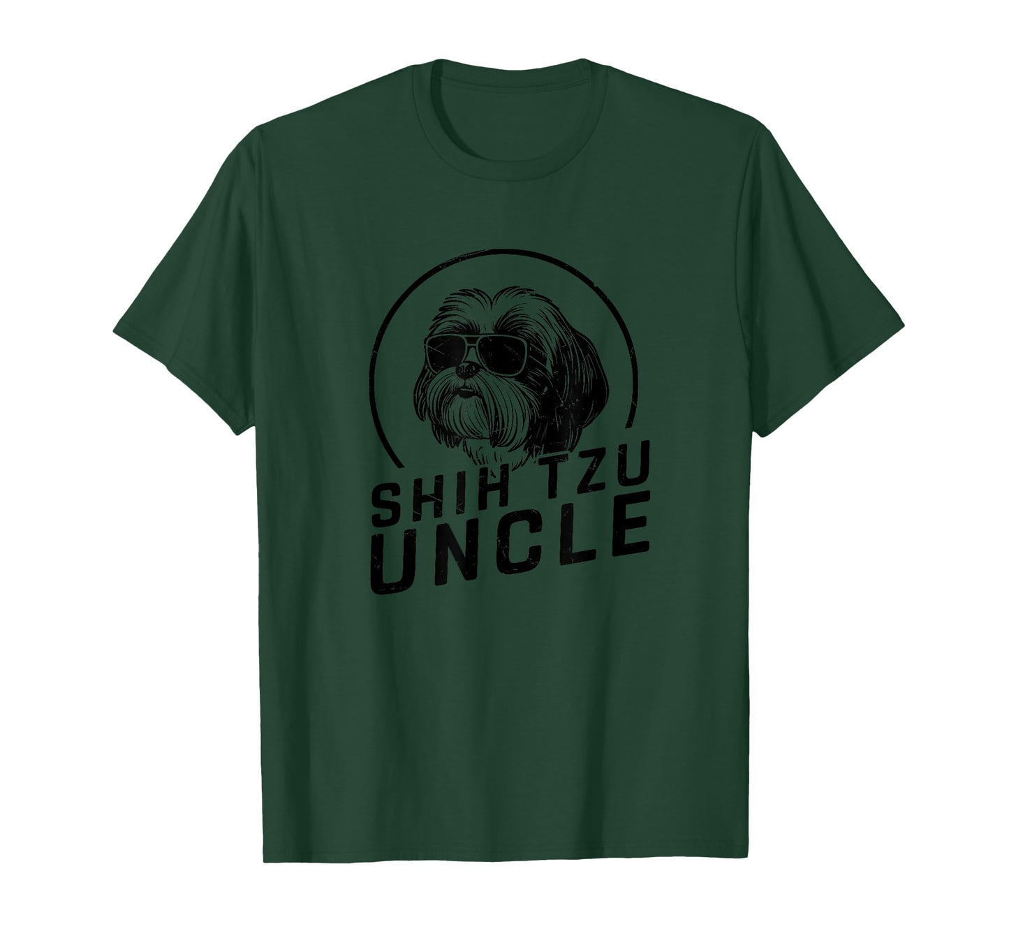 Shih Tzu Uncle Gifts Funny Dog Owner Grand Paw Dad Christmas T-Shirt