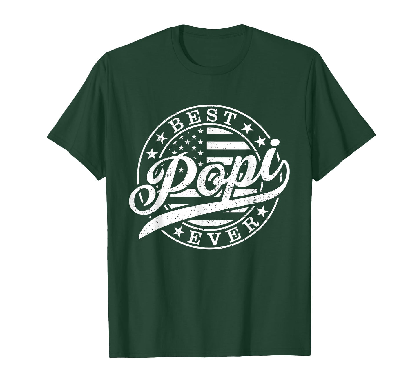 Best Popi Ever American US Flag Funny Grandpa Father's Day T-Shirt