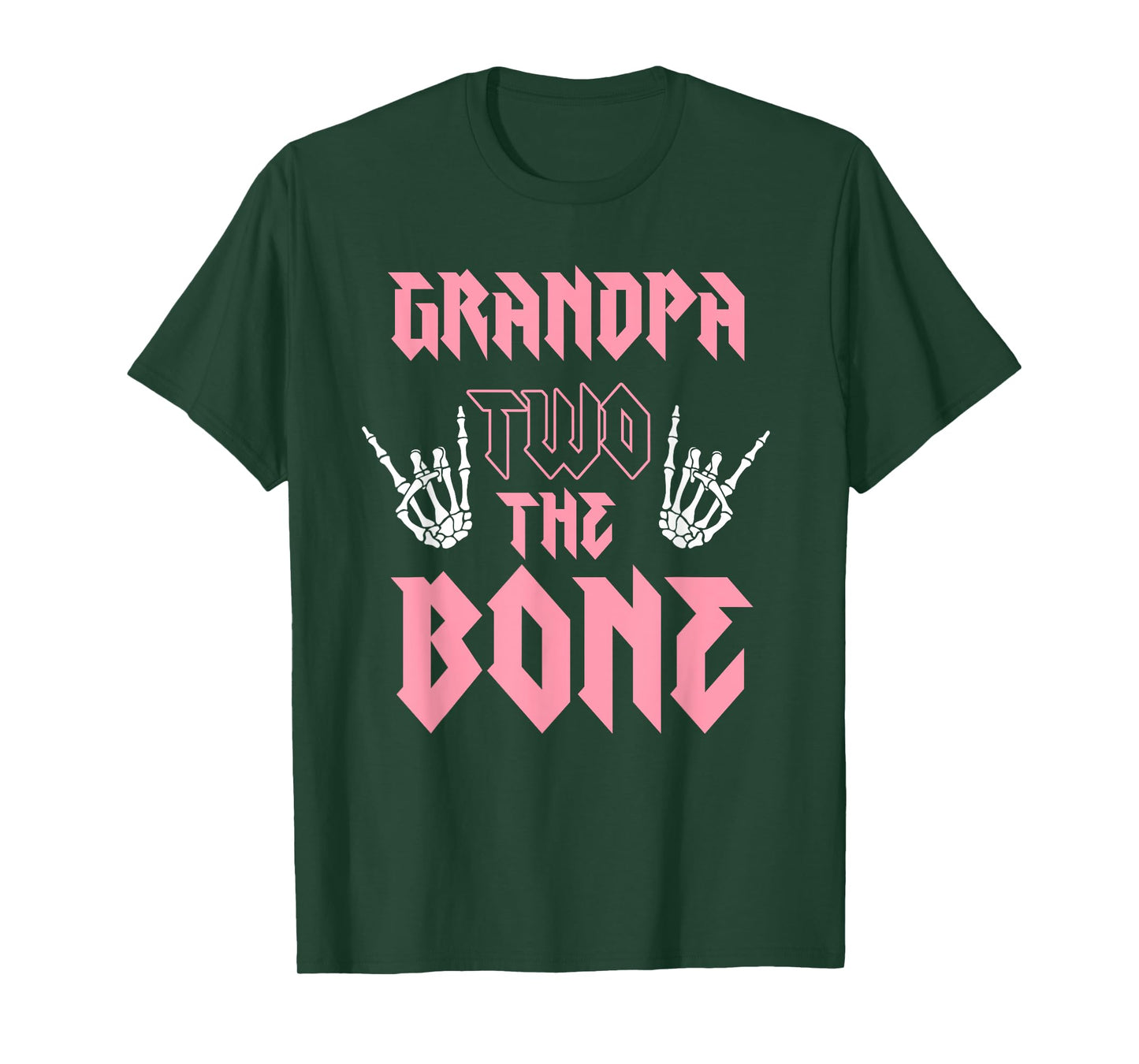 Grandpa Two the Bone Birthday 2 Years Old Birthday Girl T-Shirt