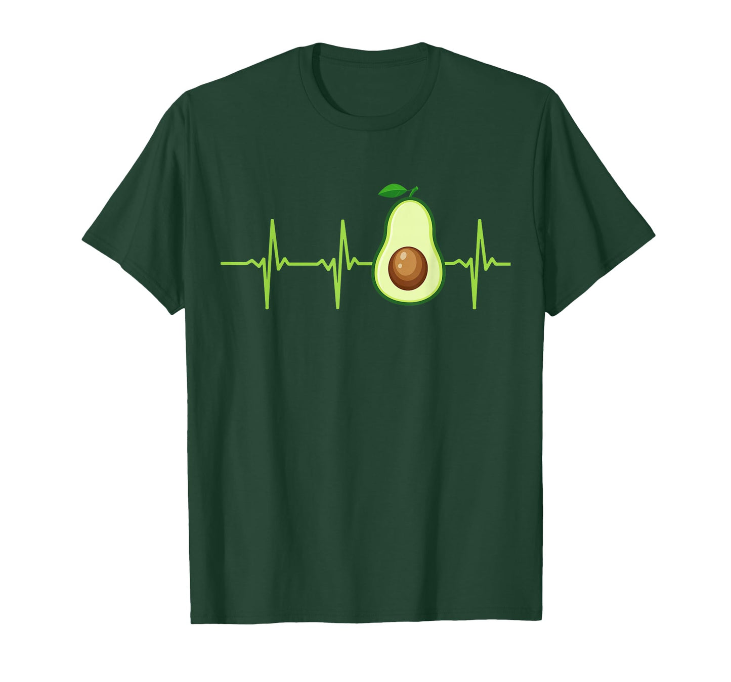 Avocado Heartbeat T-Shirt Avocado Shirt Gift Vegan Men Women T-Shirt