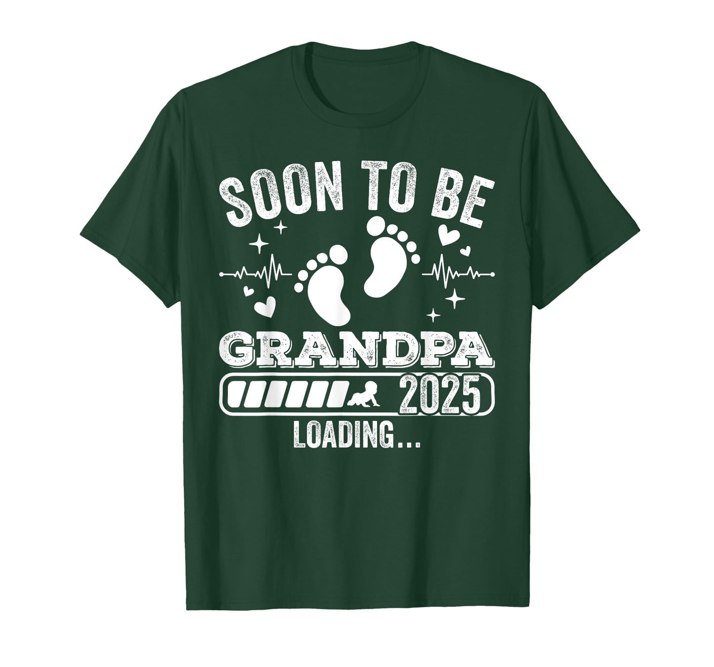 Soon to Be Grandpa 2025 Loading Pregnancy Announcement T-Shirt