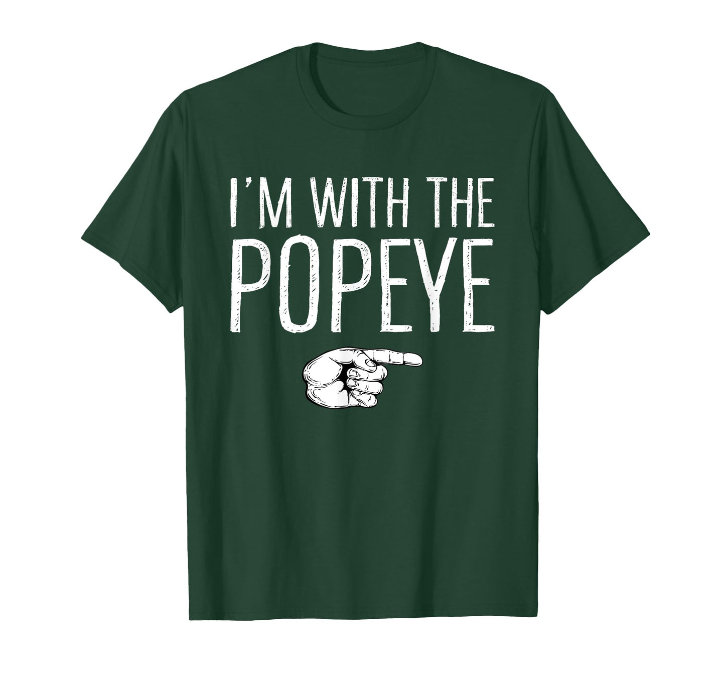 I'm With The Popeye Matching Costume Lazy Halloween Party T-Shirt