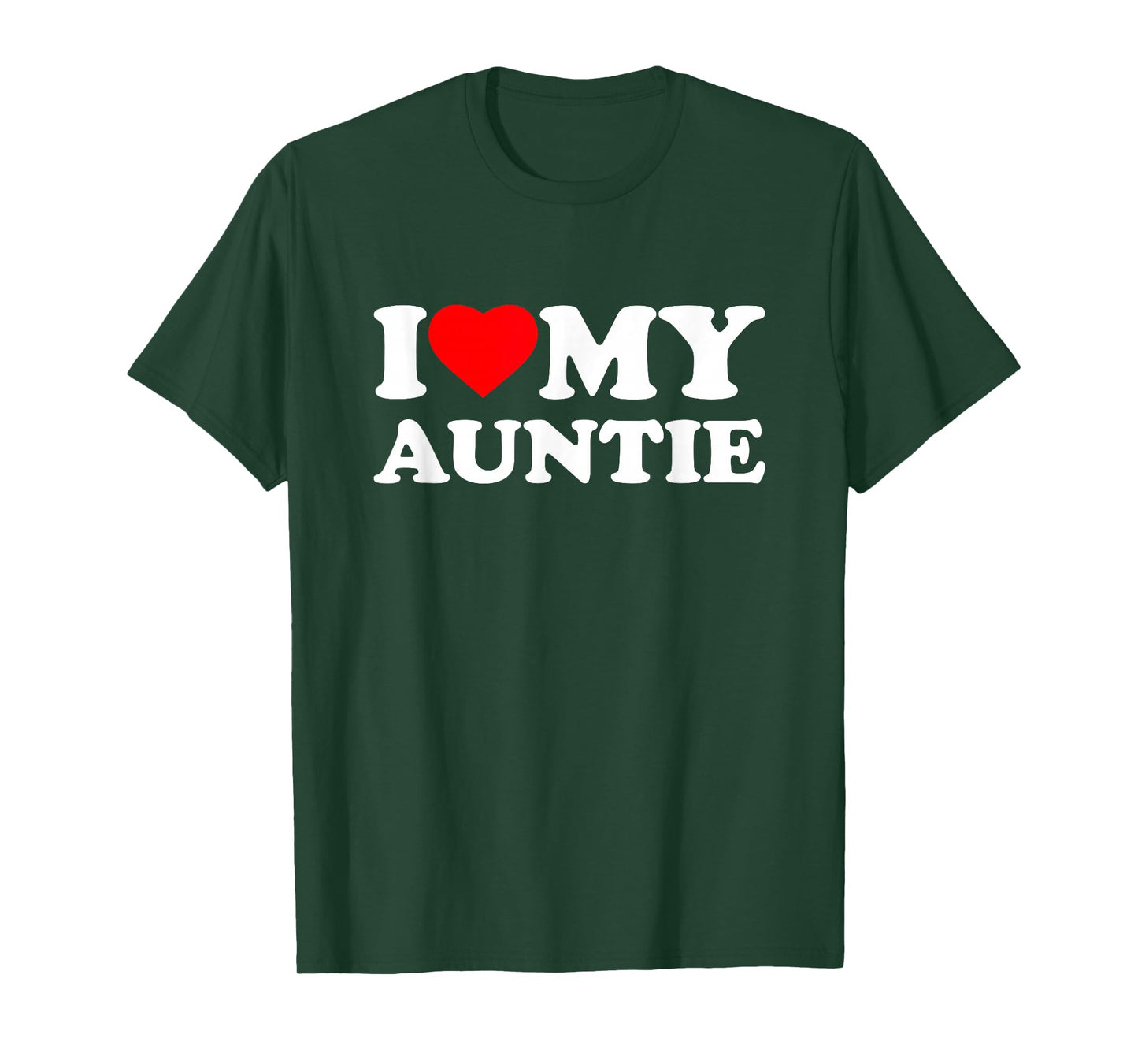 I Love My Auntie I Heart Family Grandma T-Shirt