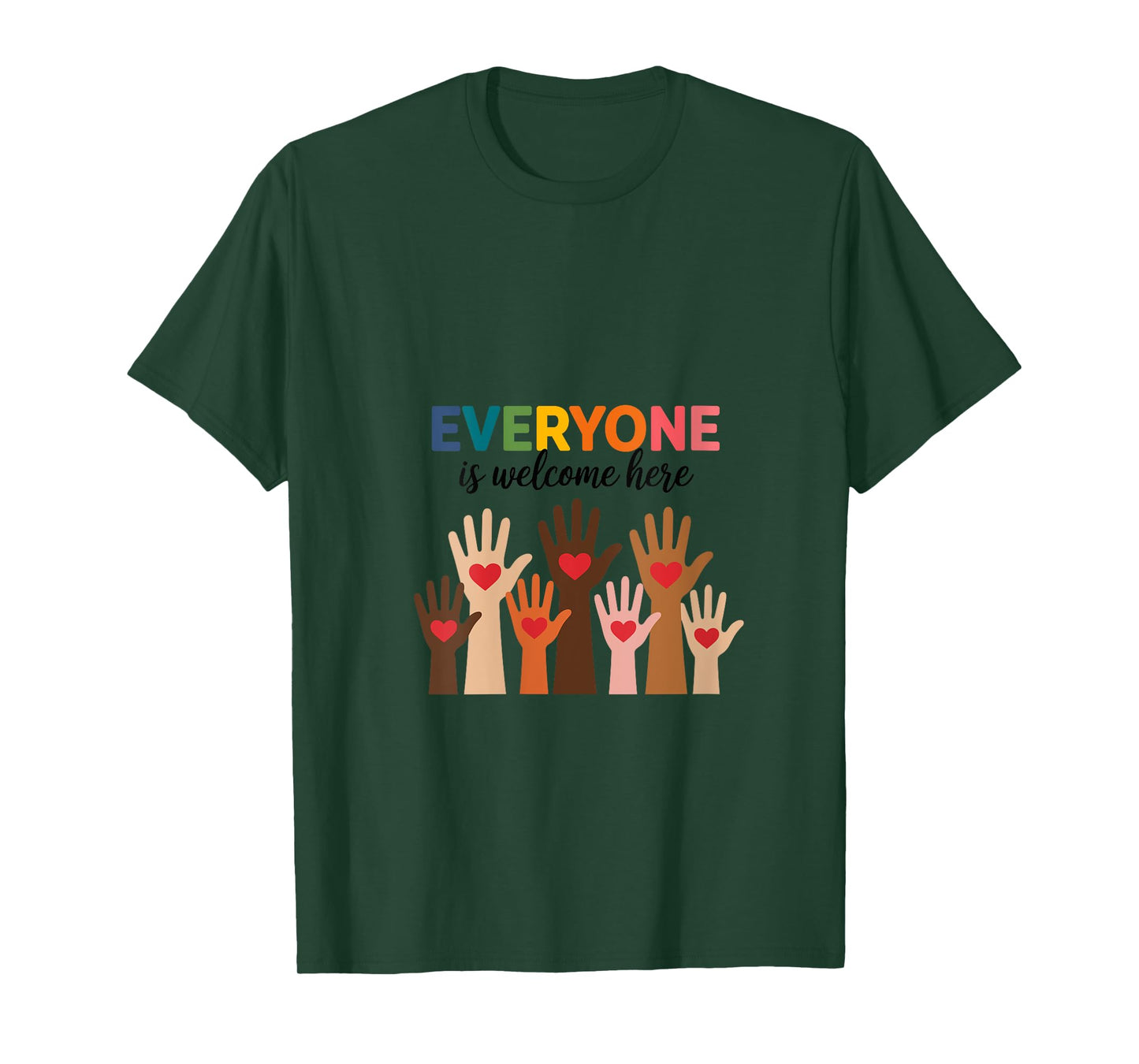 Womens Everyone Is Welcome Here V-Neck T-Shirt