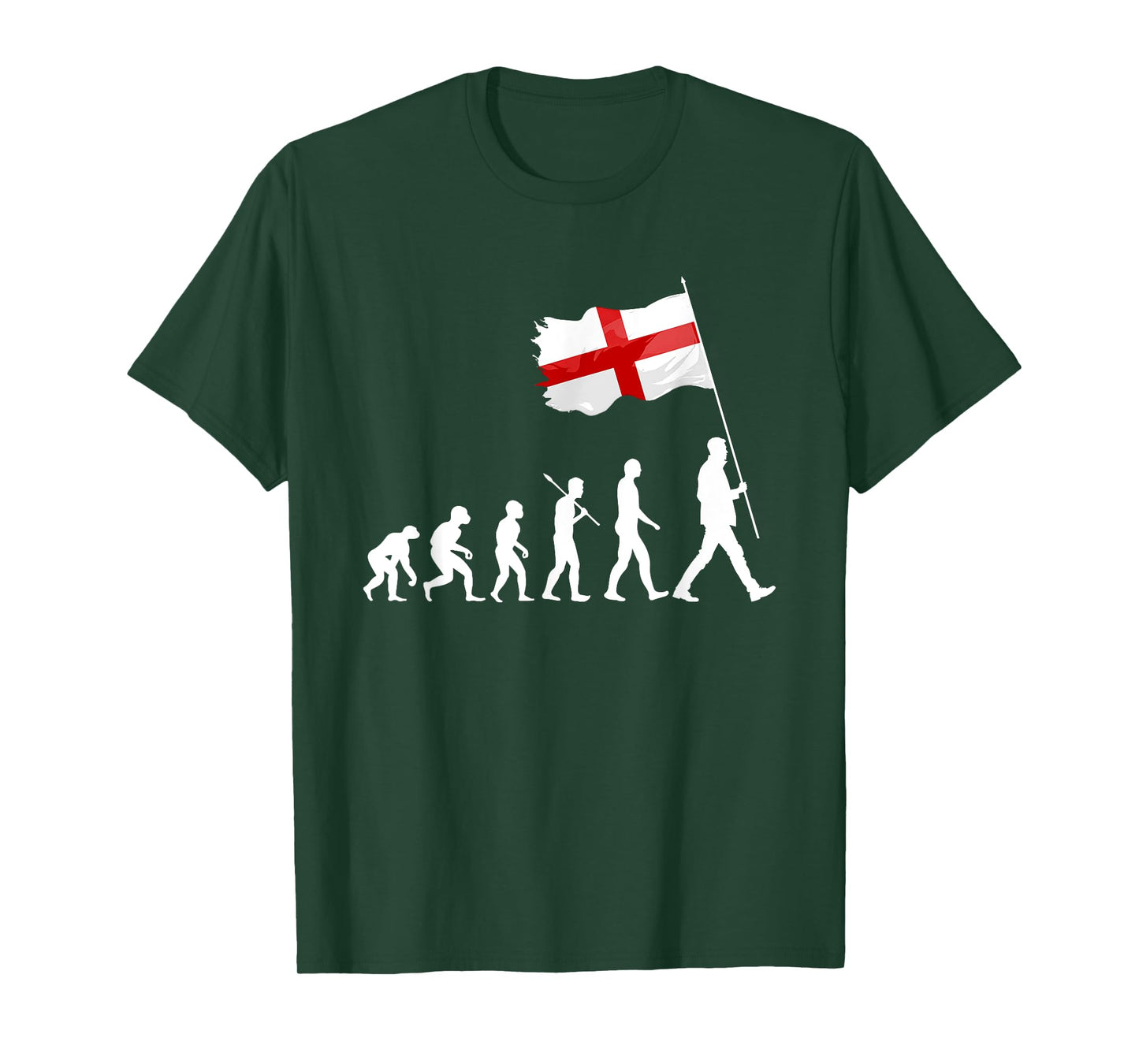 Evolution England Flag English Saint George's Day Patriotic T-Shirt