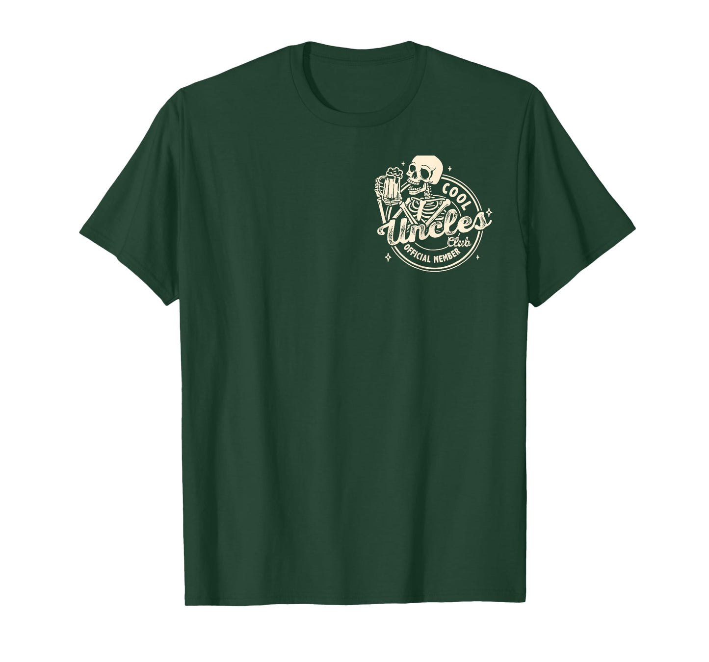 Official Member Cool Uncles Club Funny Skeleton Pocket Tee T-Shirt