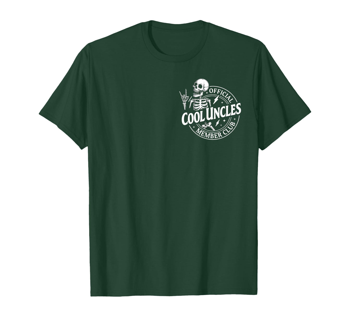 Father's Day Funny Official Member Cool Uncles Club Skeleton T-Shirt