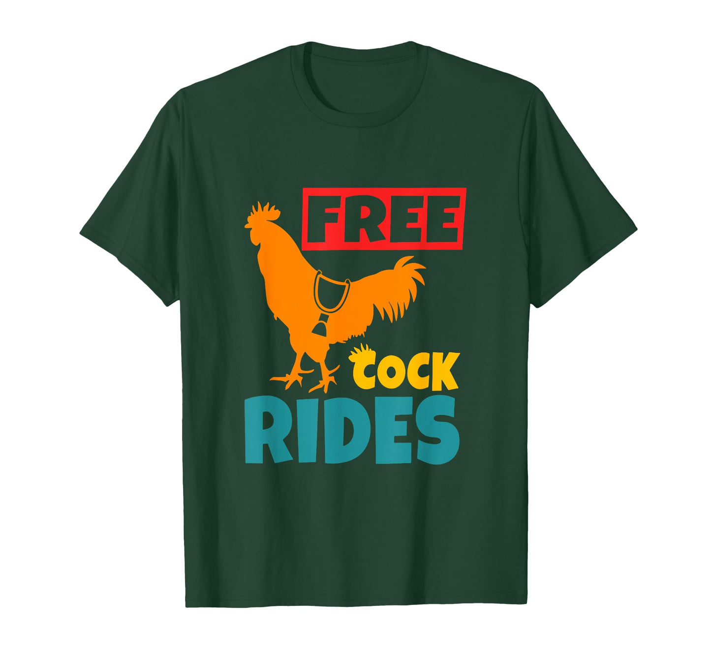 Free Cock Rides Vintage Apparel T-Shirt