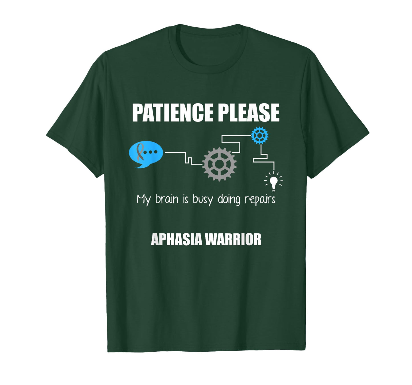 Aphasia Awareness Month Funny Gifts Aphasia Warrior Patience Survivor Awareness DA1 Black Women's Modern Casual Humorous T-Shirt
