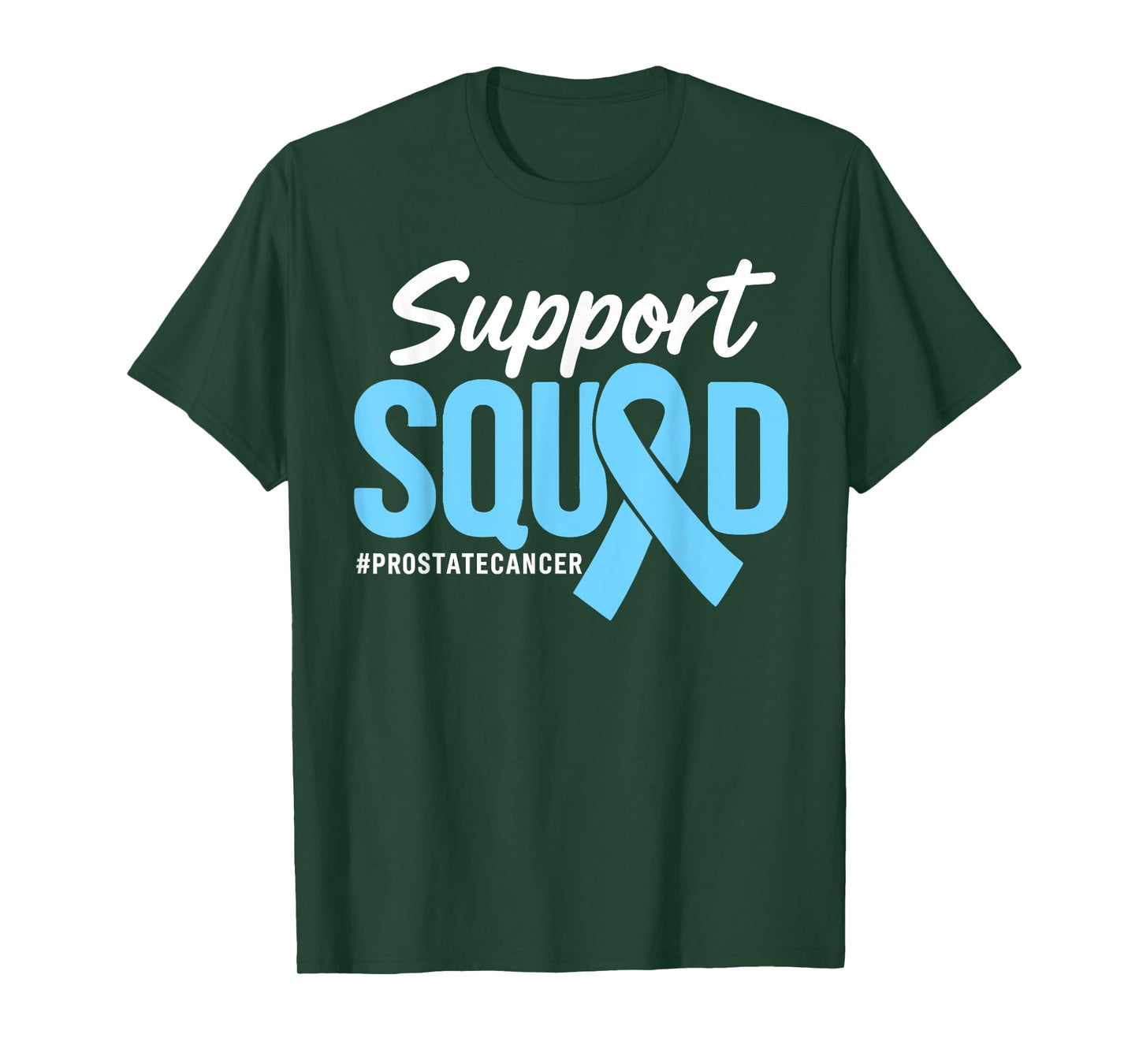 Prostate Cancer Awareness Support Squad Light Blue Ribbon T-Shirt