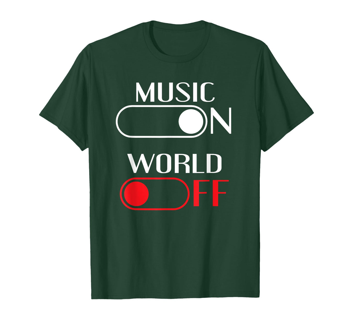 Music On World Off Tee for Music Lovers, DJs, Musicians T-Shirt