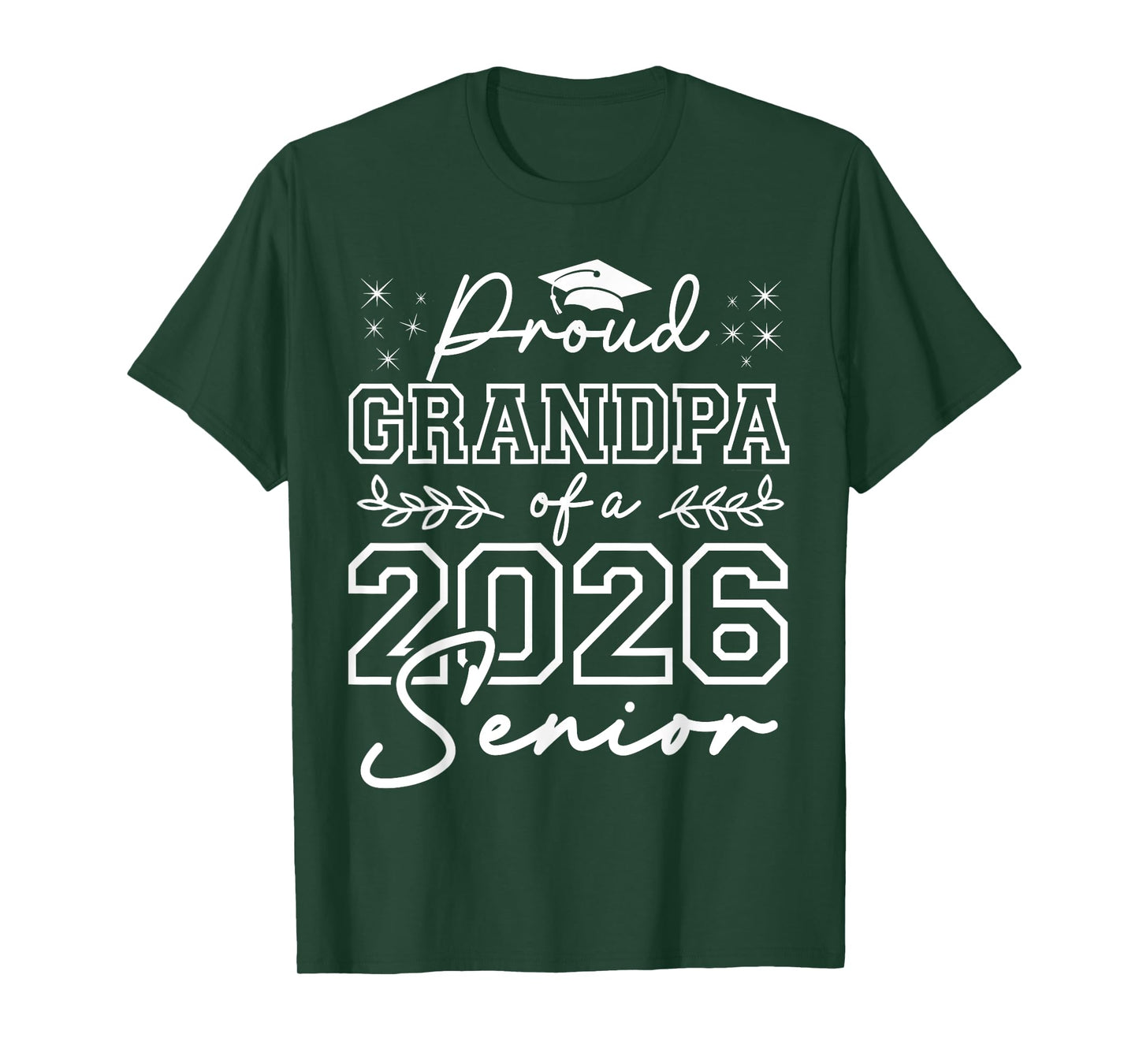 Funny Senior Grandpa Class of 2026 Proud Grandpa of Graduate T-Shirt