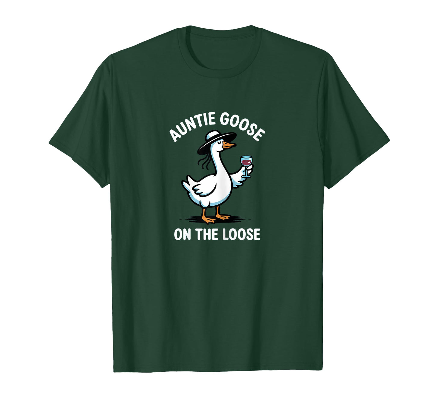 Funny Silly Auntie Goose On The Loose Pun Family Aunt Lover T-Shirt