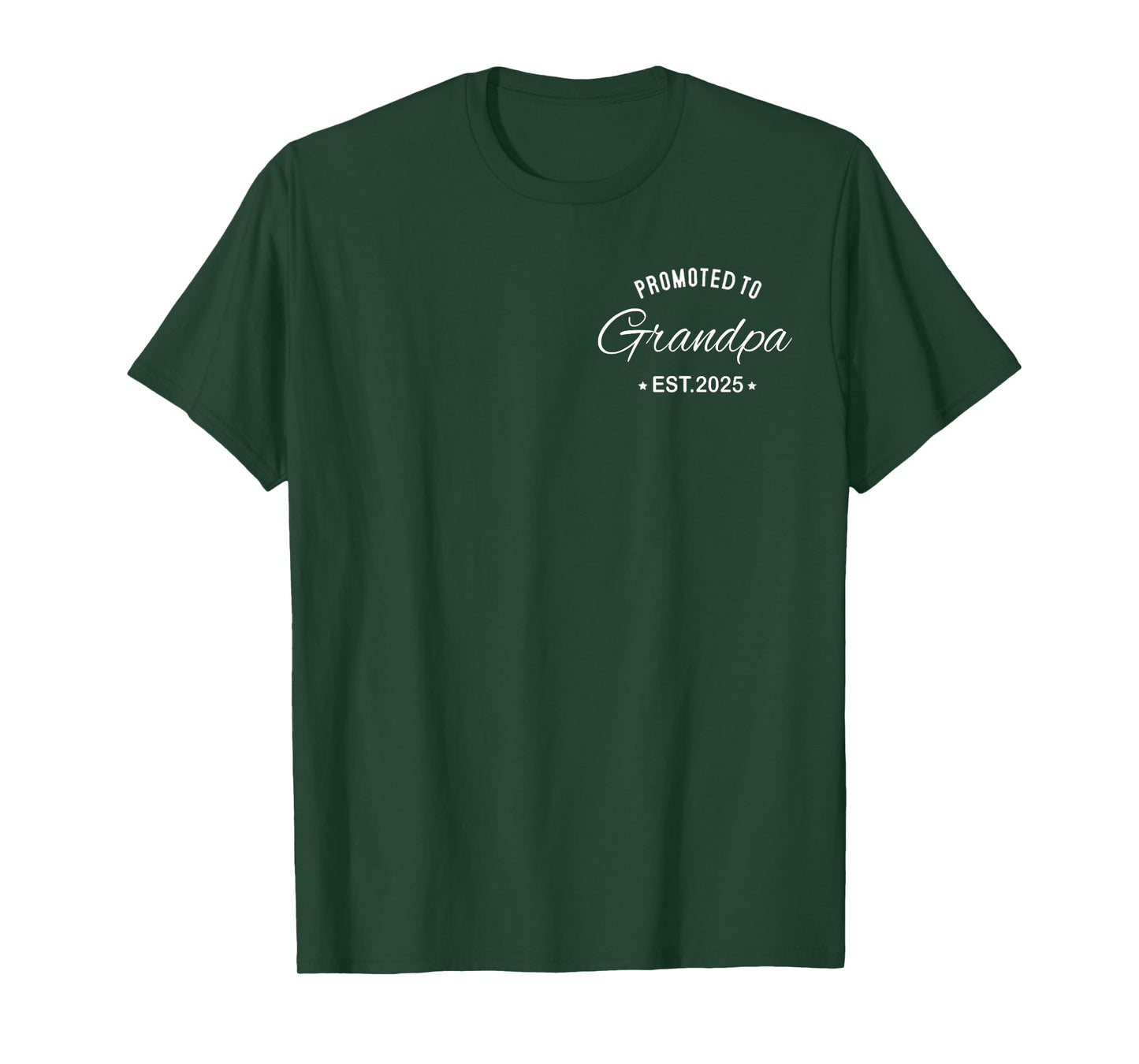 New Grandpa Promoted to Grandpa 2025 Logo T-Shirt, Small, Black