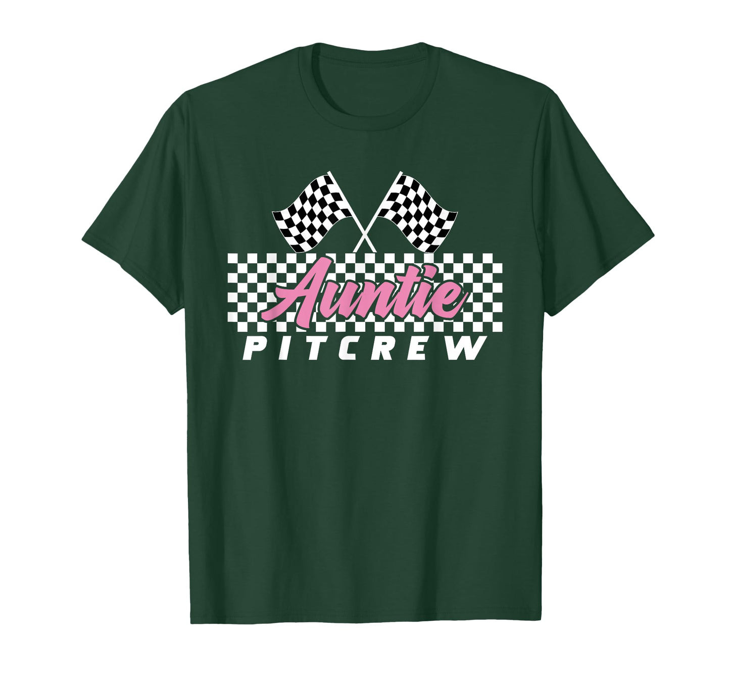 Race Car Birthday Party Racing Family Auntie Pit Crew T-Shirt