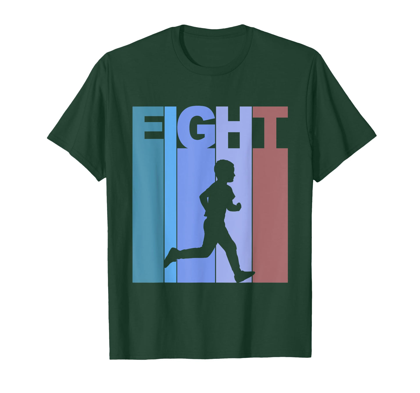 Retro 8th Birthday Running Theme 8 Year Old Runner T-Shirt