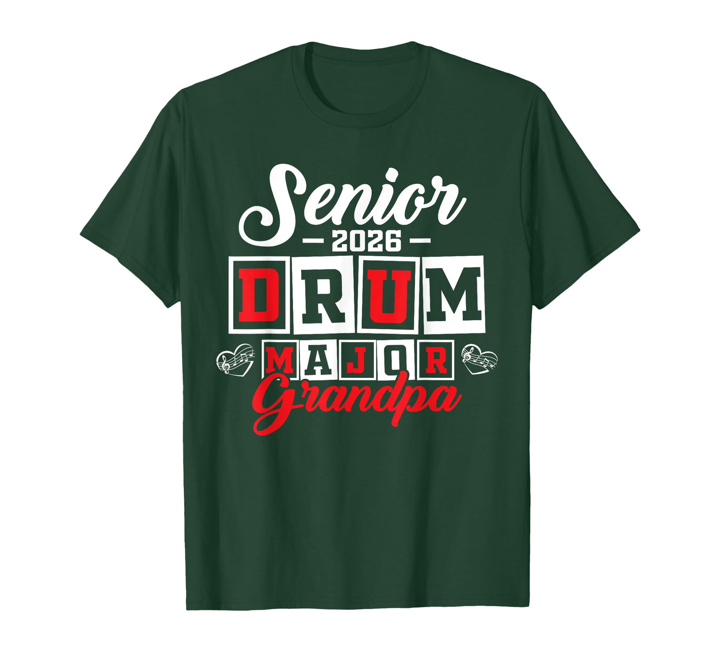 Senior 2026 drum major Grandpa graduation T-Shirt