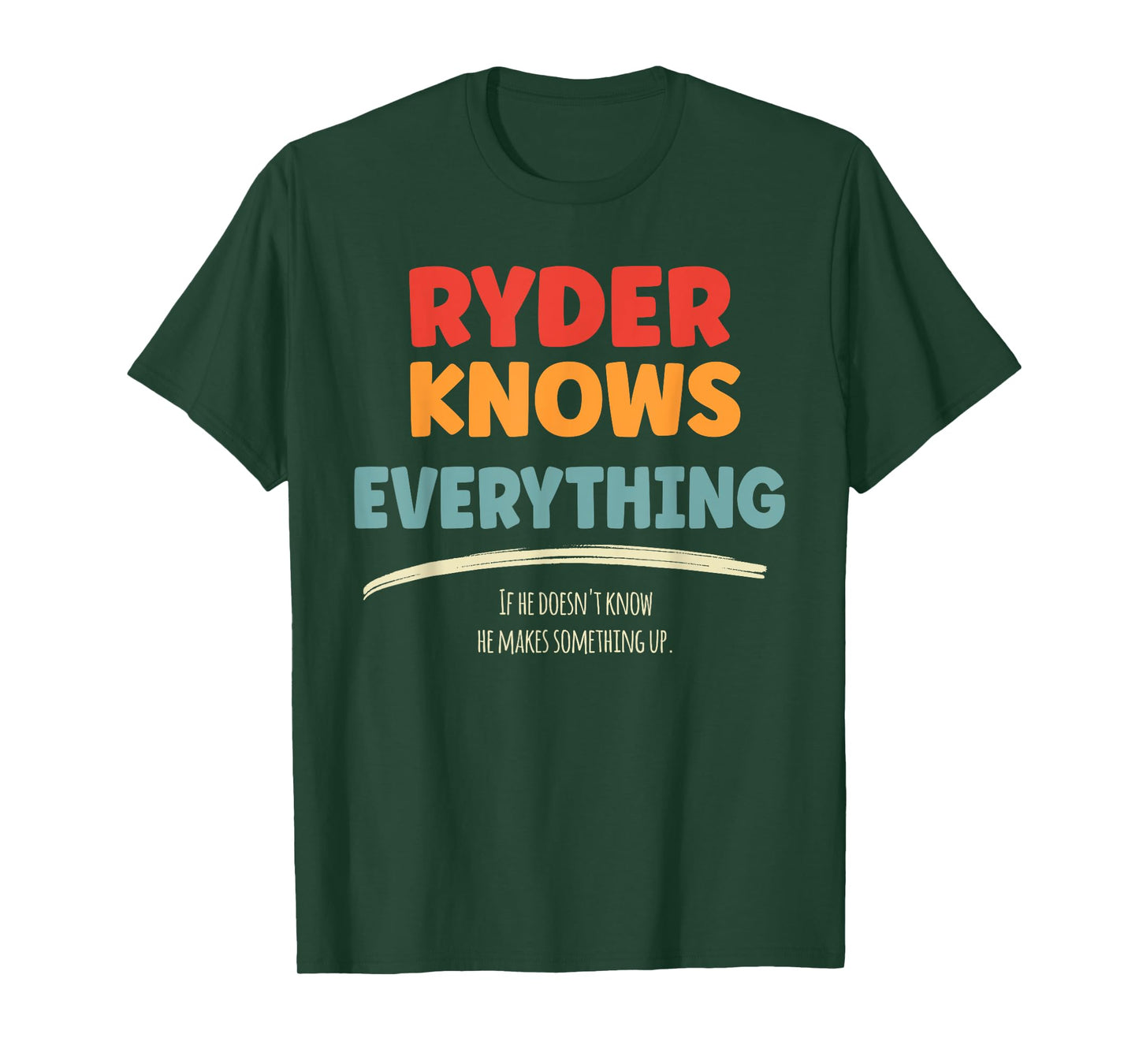 Ryder Knows Everything Name Ryder T-Shirt