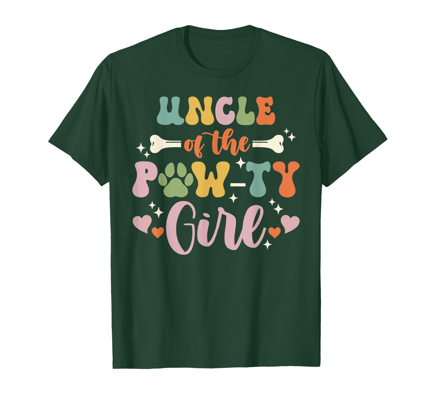 Uncle Of The Pawty Girl Dog Uncle Family Matching T-Shirt