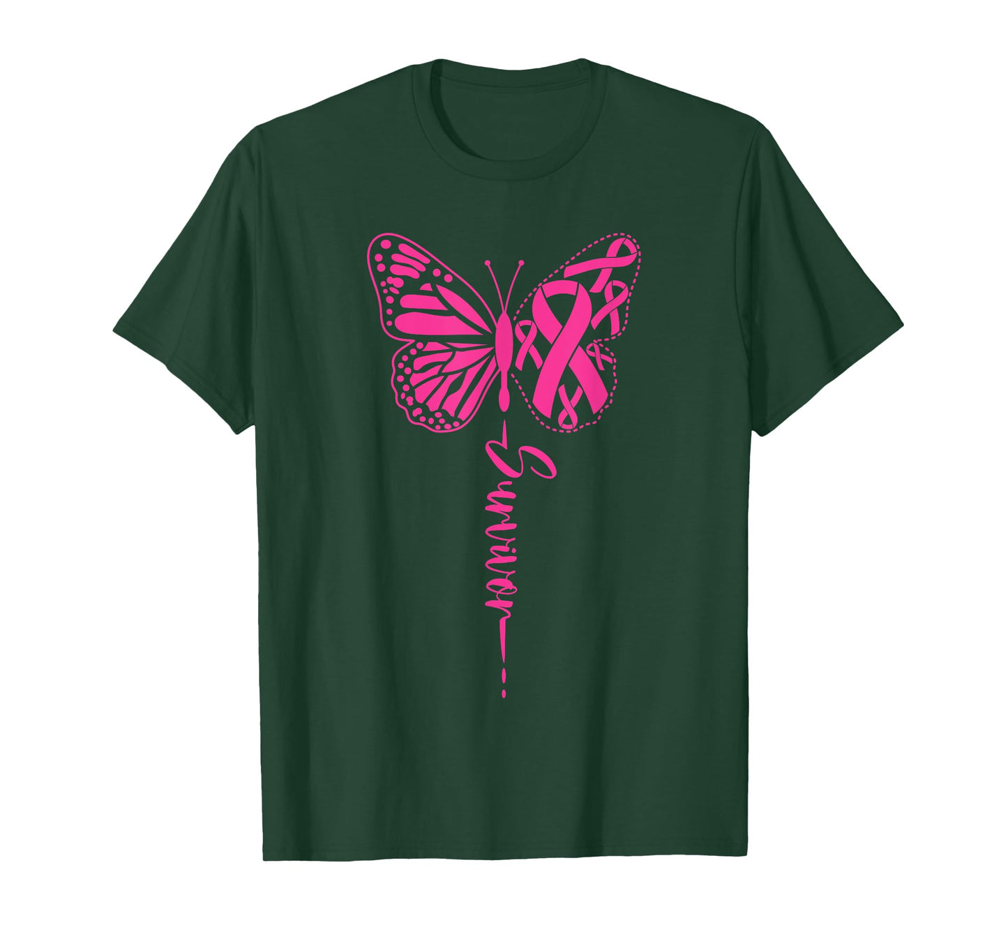 I am a Survivor Ribbon Butterfly Breast Cancer Awareness T-Shirt