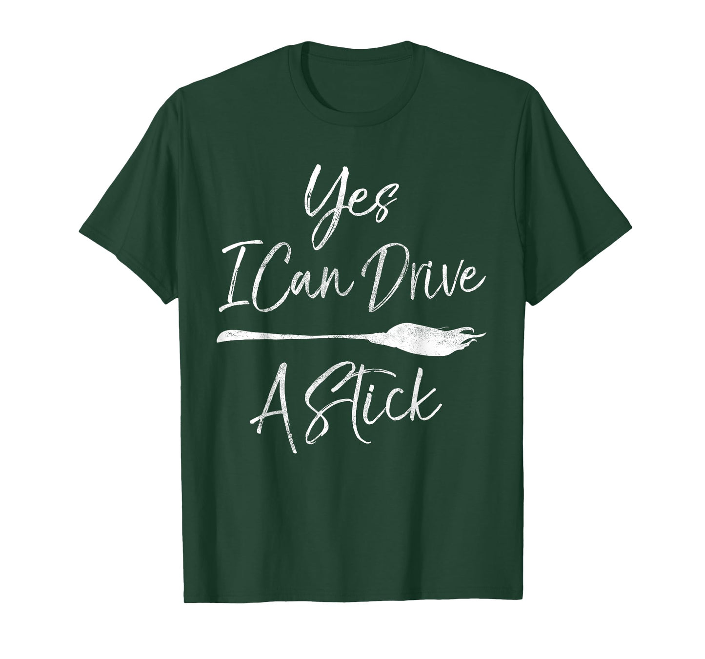 Yes I Can Drive A Stick Halloween Broomstick Witch Costume T-Shirt