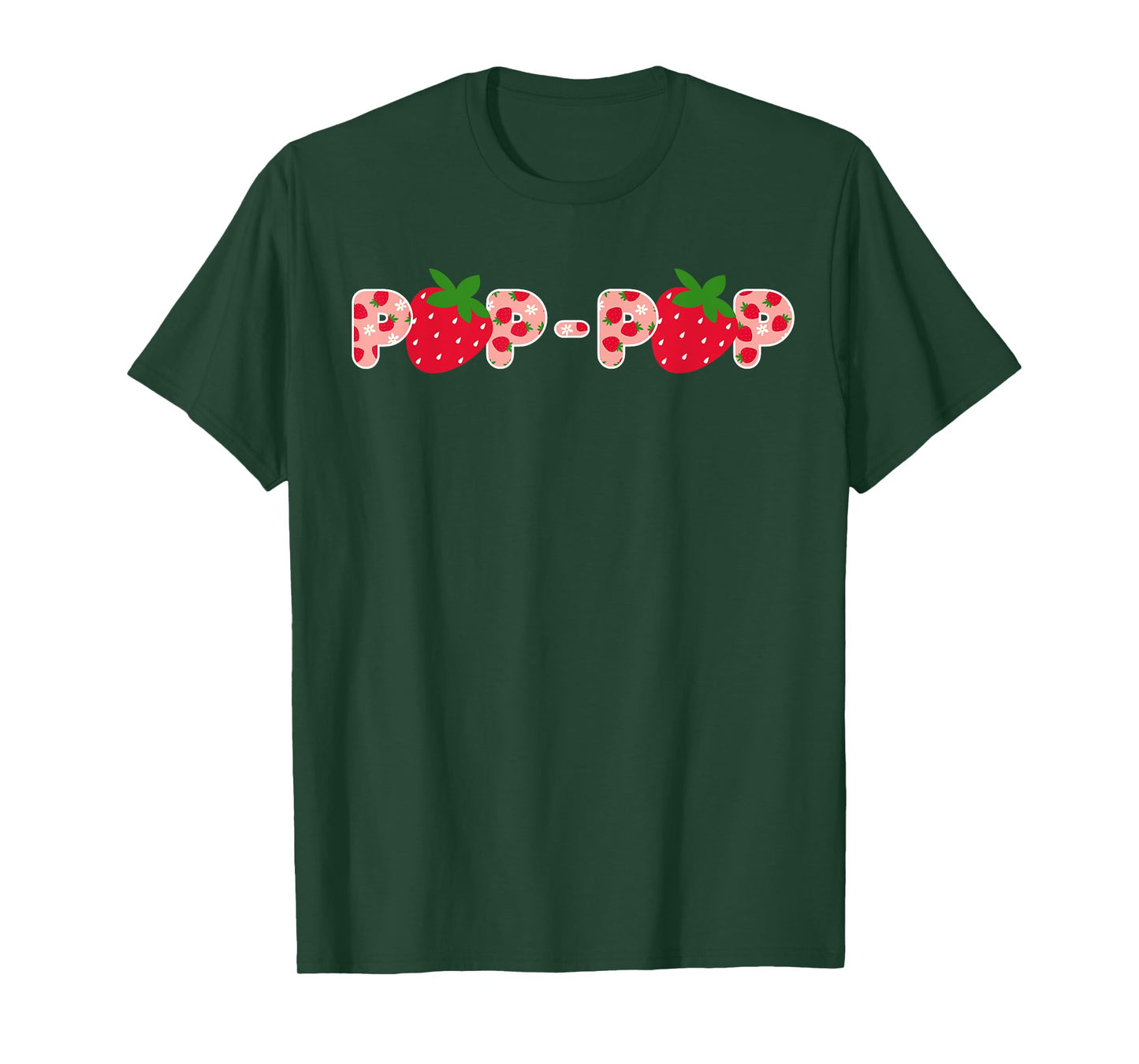 Pop Pop Strawberry First Birthday Funny Grandpa Strawberry T-Shirt